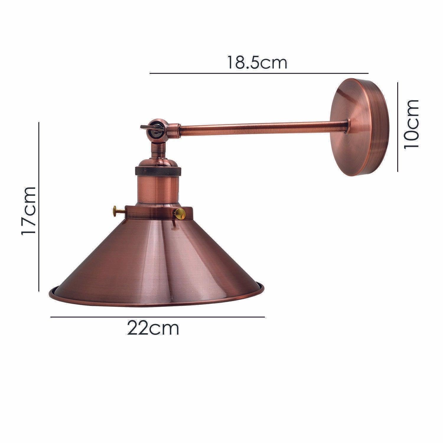 Wall Light Copper Mounted Modern Industrial Shade Sconce Adjust Lamps~2552-2