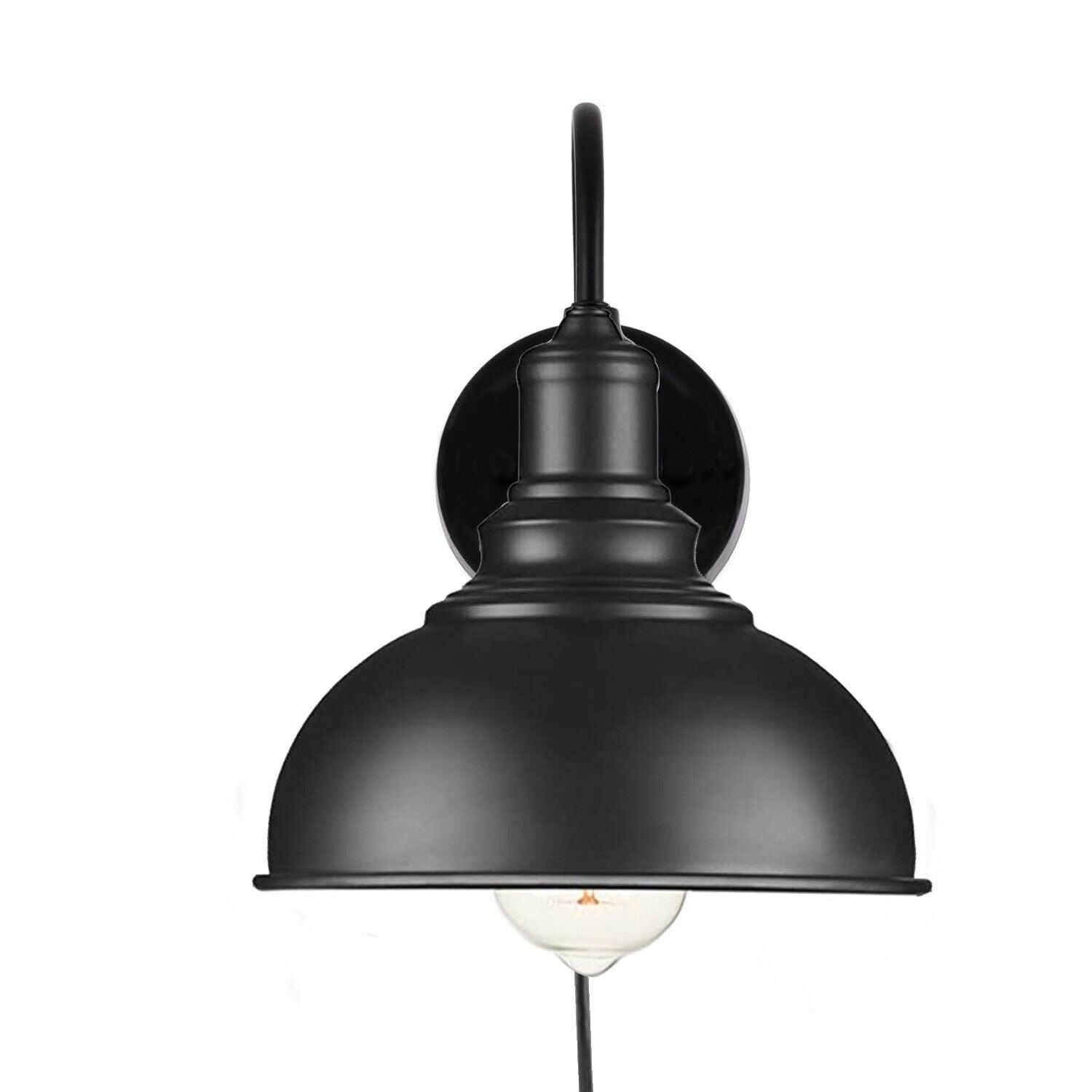 Wall Light Mounted E27 Matte Black Retro Wall Light lamp~1851-3