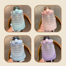 Water Bottle With Straw Strap - Puritific