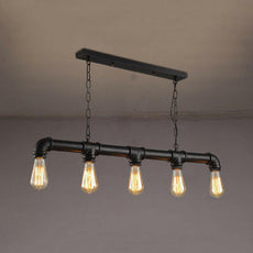 Waterpipe Ceiling Light 5 Light Chandelier Black~2110-0