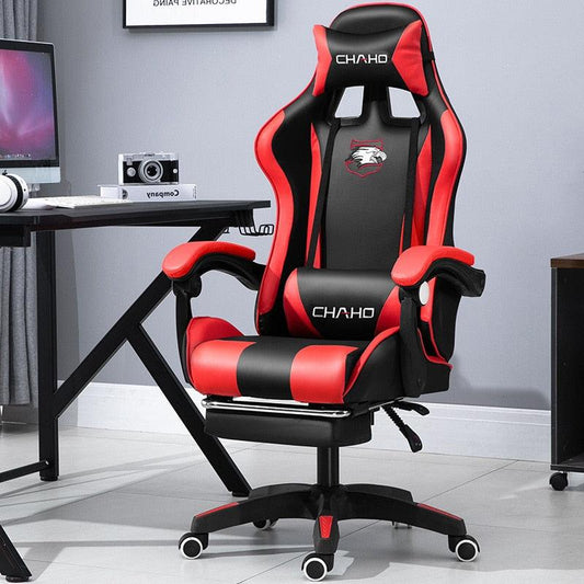 WCG Gaming Chair Office Latex Cushion Bluetooth Computer Chair High-quality BOSS Chair Leather LOL Internet Anchor Racing Chair - Puritific