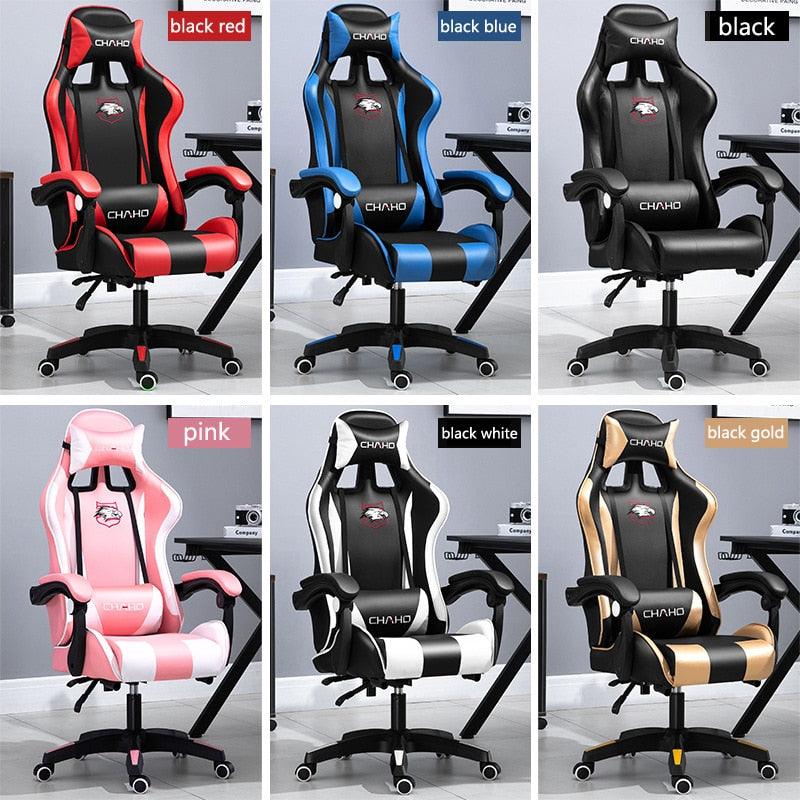 WCG Gaming Chair Office Latex Cushion Bluetooth Computer Chair High-quality BOSS Chair Leather LOL Internet Anchor Racing Chair - Puritific