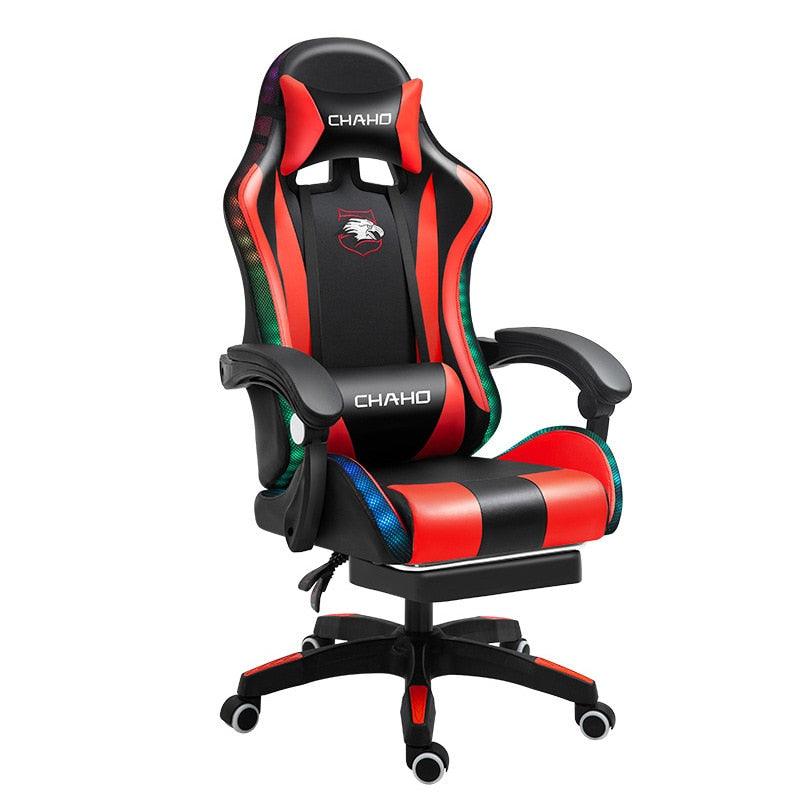 WCG Gaming Chair Office Latex Cushion Bluetooth Computer Chair High-quality BOSS Chair Leather LOL Internet Anchor Racing Chair - Puritific