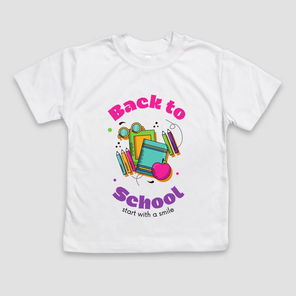 Back to School - Starts with a Smile Kids T-Shirt | WickedMilk.com