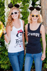 Whimsical Bachelorette Party Shirts | Snow Bride and the Seven Bridesmaids | Fitted Tanks - Puritific