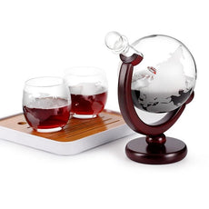 Whiskey Decanter Globe Wine Aerator Glass Set - Puritific