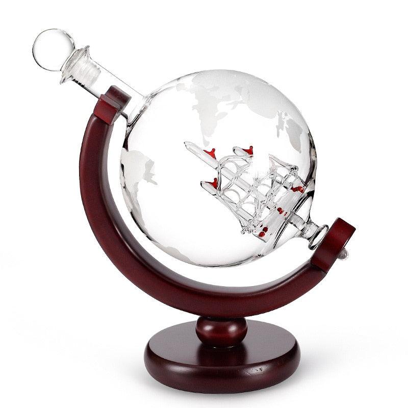 Whiskey Decanter Globe Wine Aerator Glass Set - Puritific