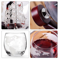 Whiskey Decanter Globe Wine Aerator Glass Set - Puritific