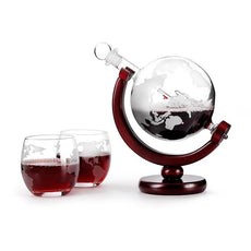 Whiskey Decanter Globe Wine Aerator Glass Set - Puritific