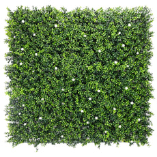 White Flowering Artificial Boxwood Wall 40