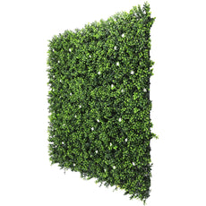 White Flowering Artificial Boxwood Wall 40