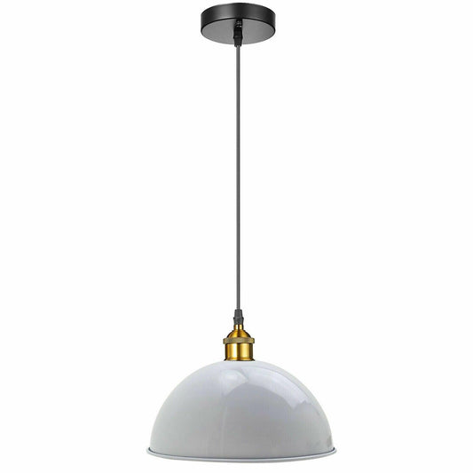 White Modern Pendant Light Shade Ceiling Suspension Lamp Half 40cm Dome~1849-0