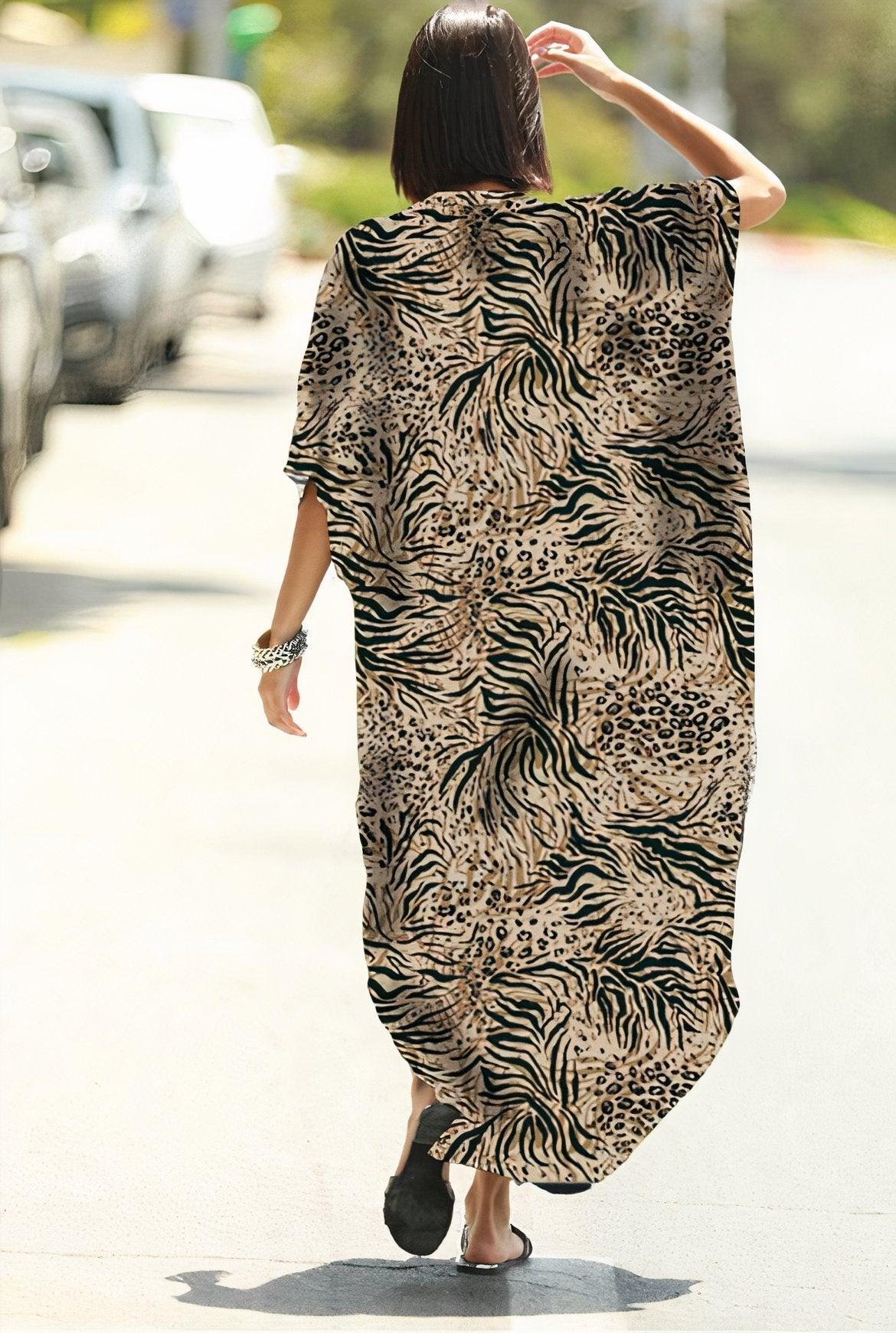 Wide Dress -Animal Print-4