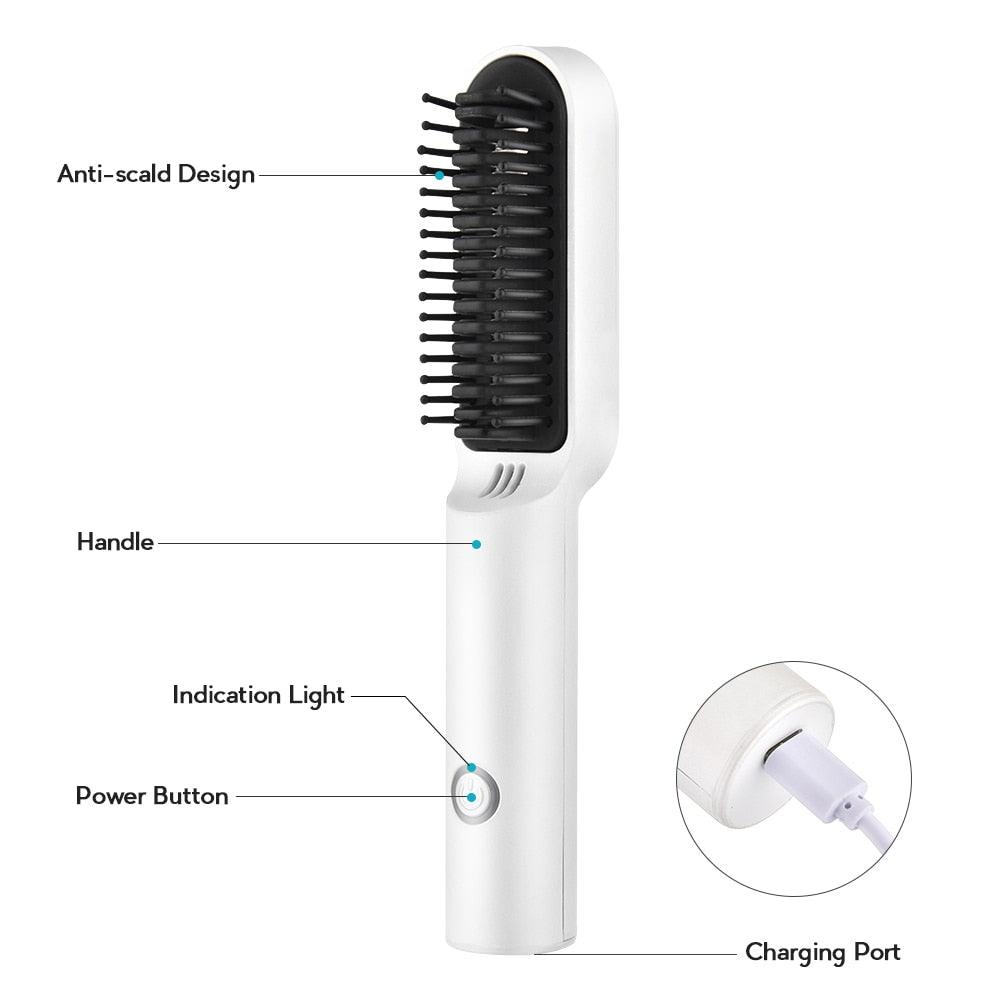 Wireless Heating Hair Styling Comb - Puritific