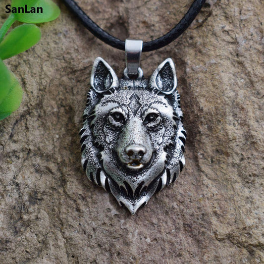 Wolf Head Necklace Pendant - Puritific