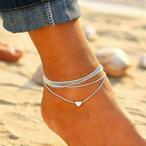 Women's Fashion Love Heart Ankle Bracelet - Puritific