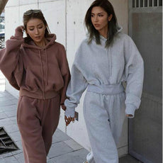 Women Warm Hoodie and Pants Set - Puritific