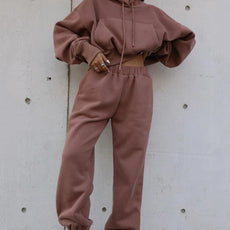 Women Warm Hoodie and Pants Set - Puritific