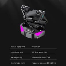 X15 TWS Gaming Earbuds Wireless Bluetooth Earphone With Mic - Puritific