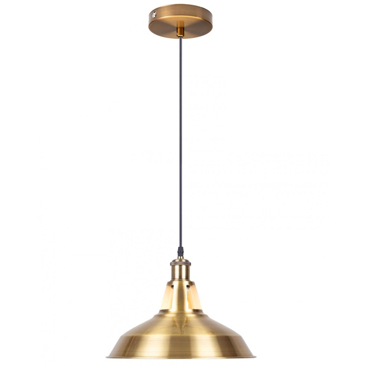 Yellow Brass Industrial Metal Ceiling Pendant Light Shade Modern Hanging Retro Lights~1570-3