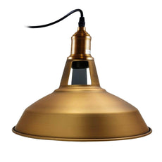 Yellow Brass Metal Ceiling Lamp Shade Pendant Light~1477-4