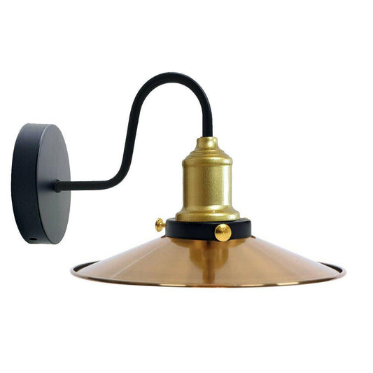 Yellow Brass Wall Light Lampshade Modern Industrial Wall Lamp~1577-0