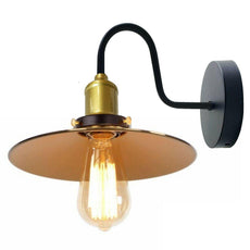 Yellow Brass Wall Light Lampshade Modern Industrial Wall Lamp~1577-4