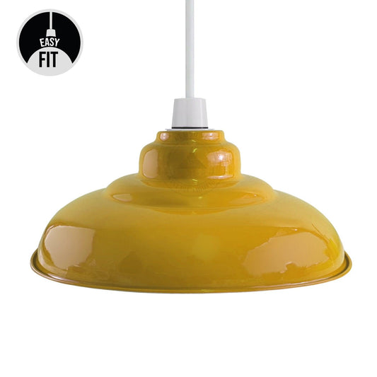 Yellow Colour Gloss Modern Metal Indoor Home Light Lampshade~1091-0