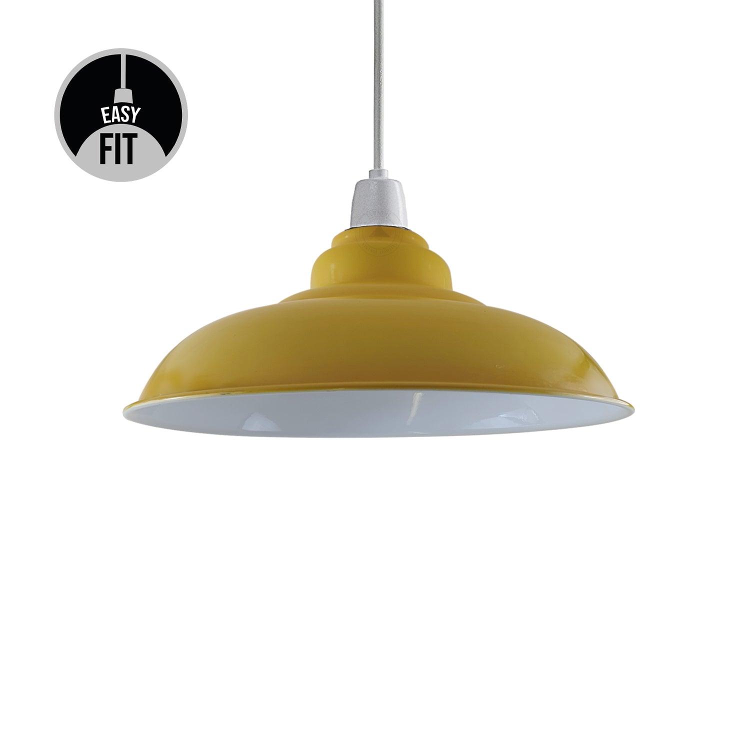 Yellow Colour Gloss Modern Metal Indoor Home Light Lampshade~1091-1