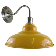 Yellow colour Modern Industrial Indoor Wall Light Fitting Painted Metal Lounge Lamp~1659-0