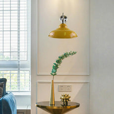 Yellow colour Modern Industrial Indoor Wall Light Fitting Painted Metal Lounge Lamp~1659-1