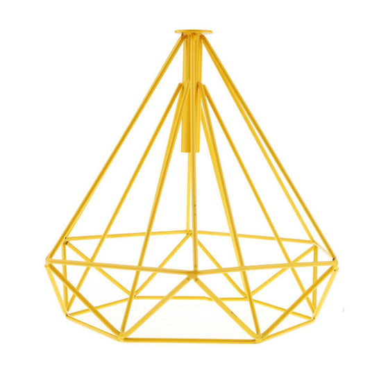 Yellow Geometric Cages Transform Your Ceiling Lights~1989-0