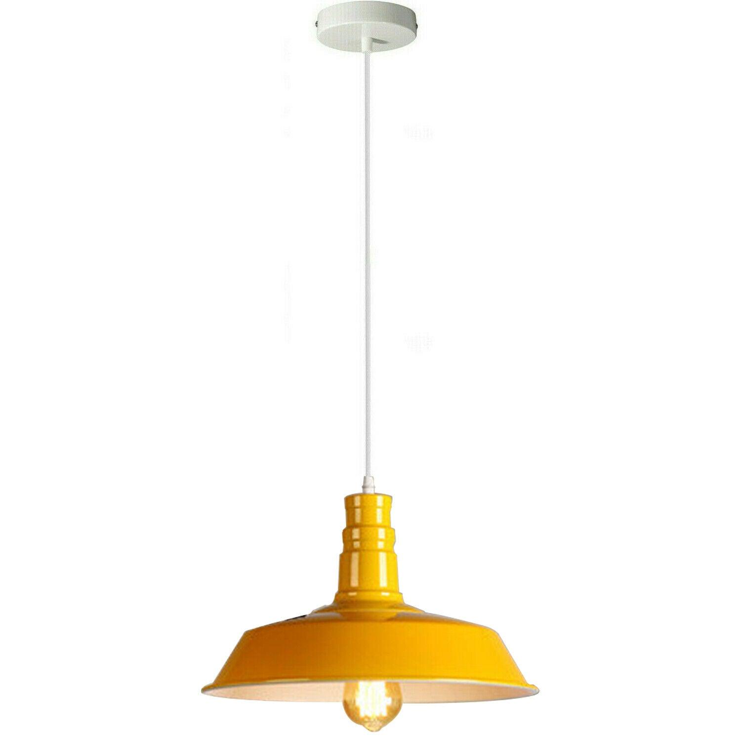 Yellow Pendant Light Lampshade Ceiling Light Shade With Bulb~1796-1