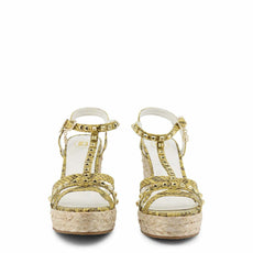 Yellow Snakeskin Wedge Sandals - Puritific