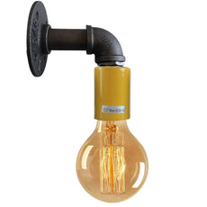 Yellow Water Pipe Wall Lamp Industrial style single wall light fitting~1526-1