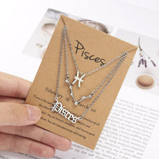 Zodiac Sign Necklace With Cardboard Card - Puritific